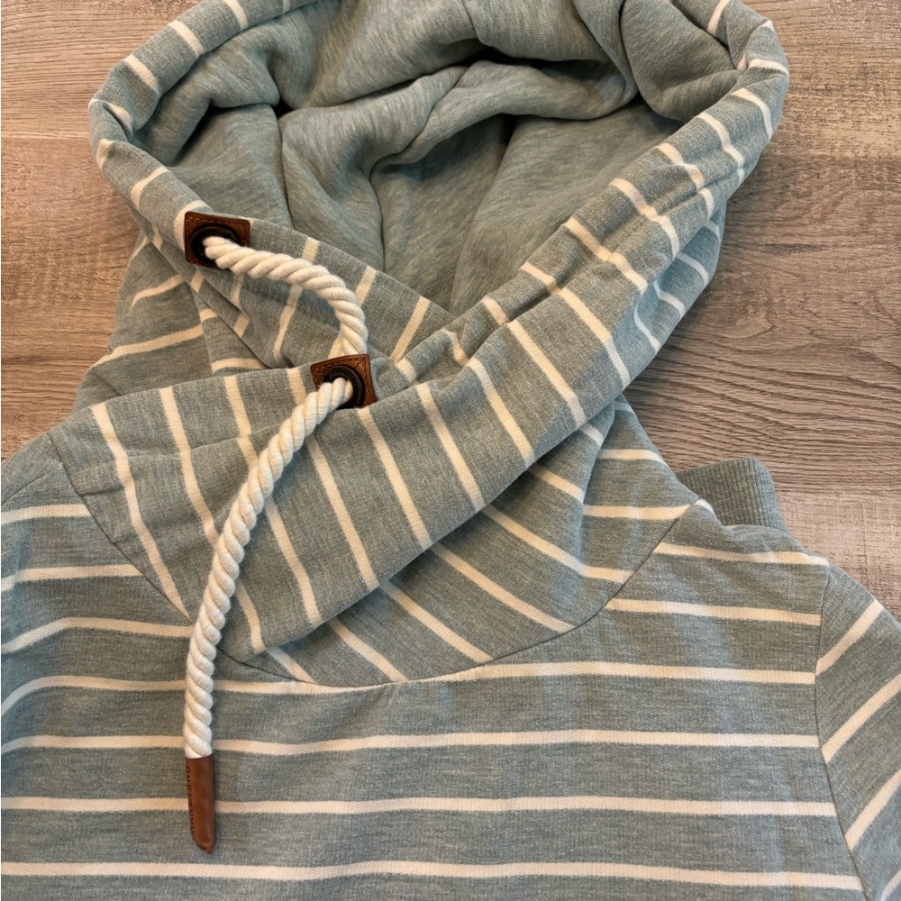 Naketano hoodie - Large - light blue/green